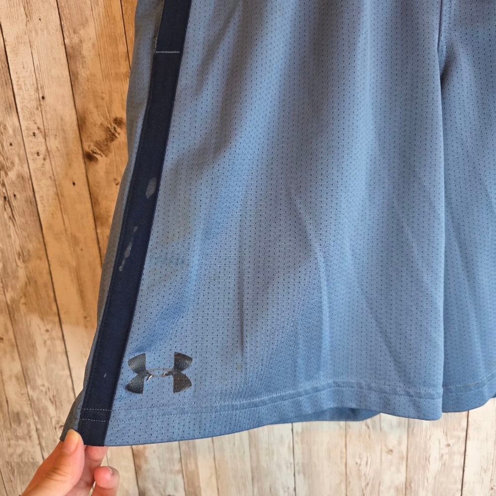 Men's Under Armour Blue Navy Athletic Shorts L - Picture 4 of 7